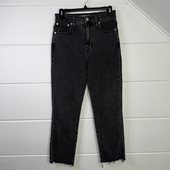 Madewell Denim - Madewell The Perfect Vintage Jean Size 25 Black Denim Raw Hem